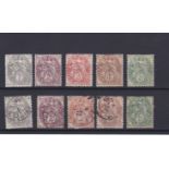 France 1900-Definitives SG288-290,292a,295, m/m and fine used, cat value £150+