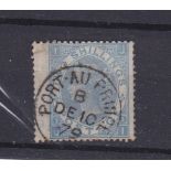 Great Britain used abroad with 1879 2/- milky blue, very fine used with Port--Au-Prince circular
