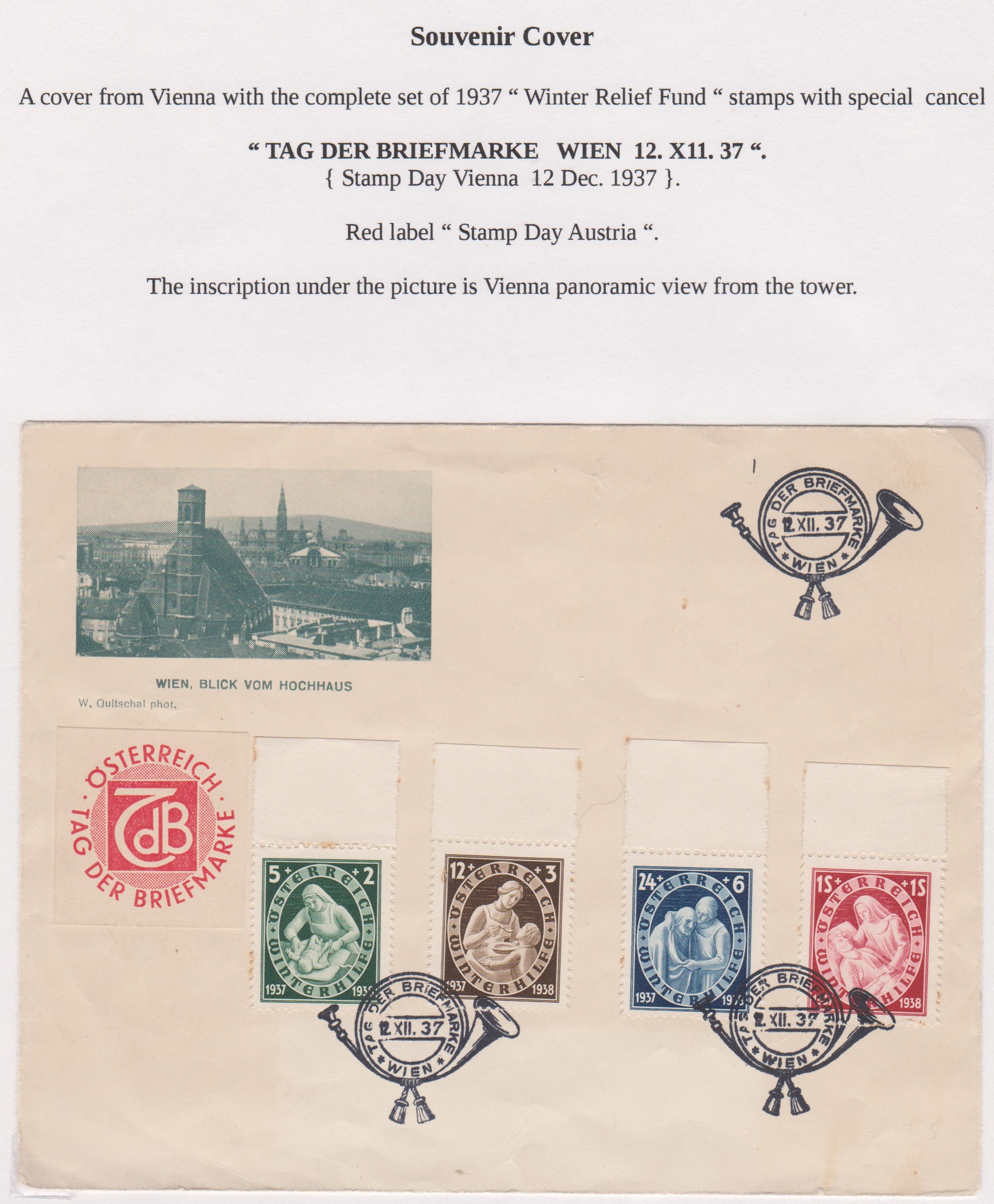 Austria 1937-72 Postal history on (4) pages covers neatly mounted and described includes FDC for