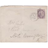 Great Britain 1889 - Envelope posted within London cancelled 30.10.1889 with Dulwich S.O., and '