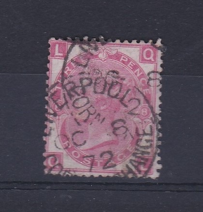 Great Britain 1872-SG103 used 3d plate 8 - cat value £60