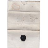 Great Britain 1825 - Postal History-folded letter headed Barnards Inn 4.3.1825 posted to Finsbury