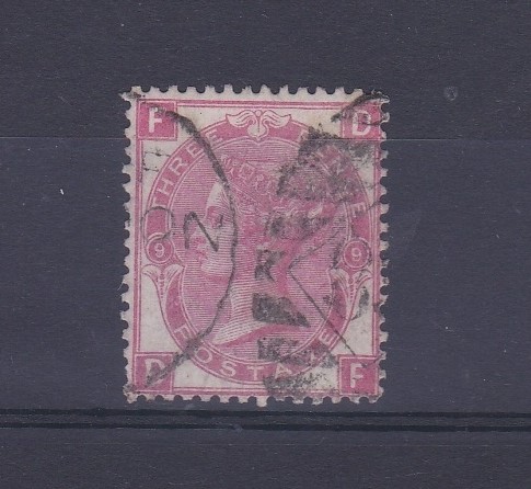 Great Britain 1872-SG103 used 3d plate 9-cat value £70