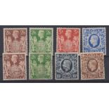 Great Britain 1939-48-SG476 m/m and used 2s6d-SG476b m/m and used 2s6d-SG477 m/m 5s-SG478 used 10s-