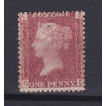 Great Britain 1864-79-SG44 m/m 1d red plate 174-cat value £50