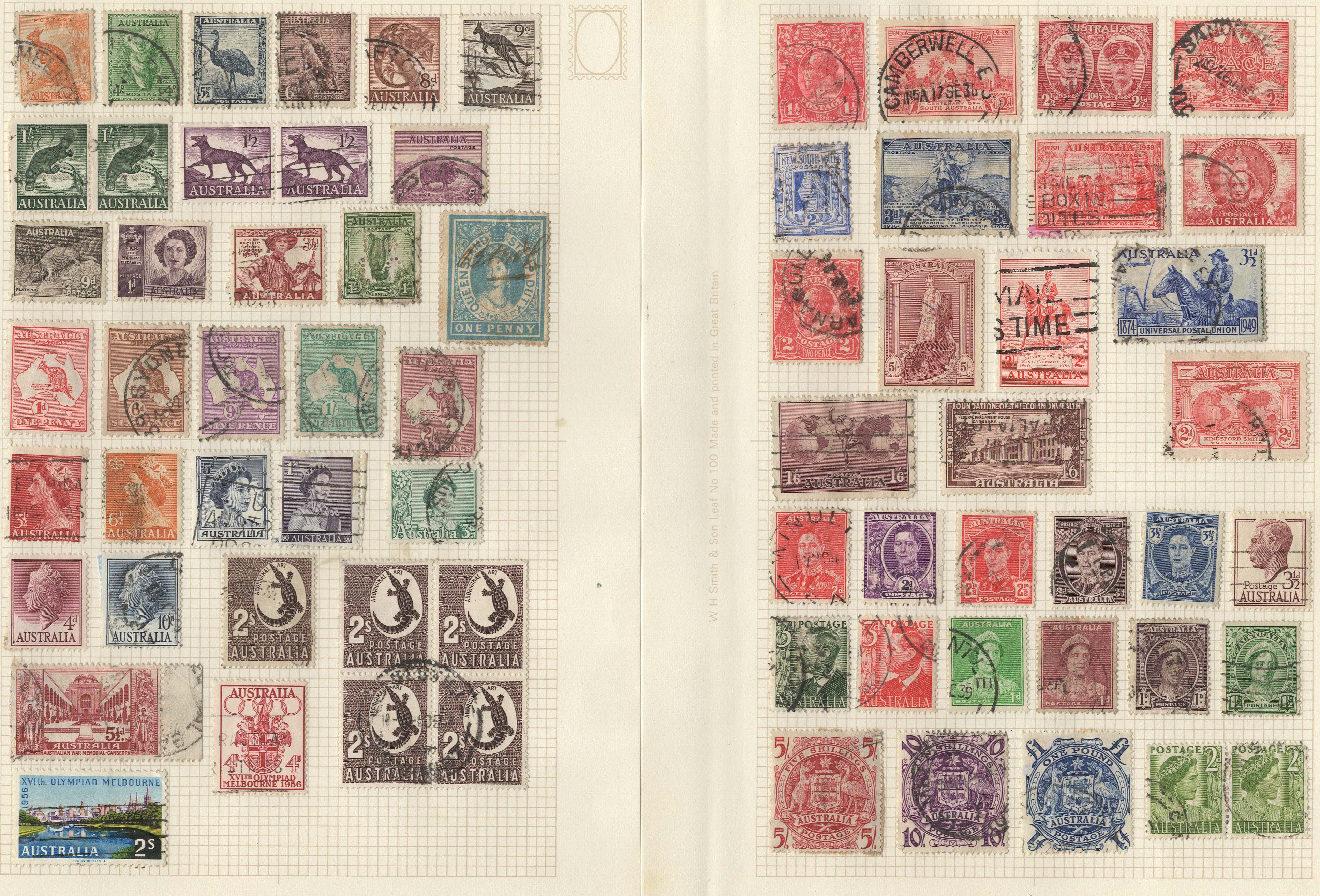 Australia 1916-1966 group of (150+) used defins and commems on seven pages. Cat £250+ - Image 2 of 2