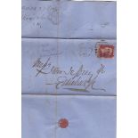 Great Britain 1868-Letter posted to Edinburgh cancelled 27.11.1868 London with cds and town