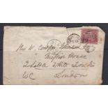 Great Britain 1875-Envelope posted to London cancelled 13.2.1875 with Dereham cds and 245 numeral
