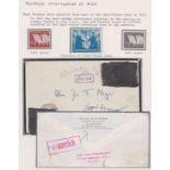 East German Government Obliteration on letters received in the East before returning to the
