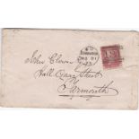 Great Britain 1873-Envelope posted to Yarmouth cancelled with 131 town cancel and Edinburgh 21.11.