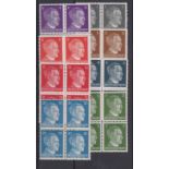 Germany 1941-42 definitives S.G. 769-744, 776 and 781 u/m blocks of four