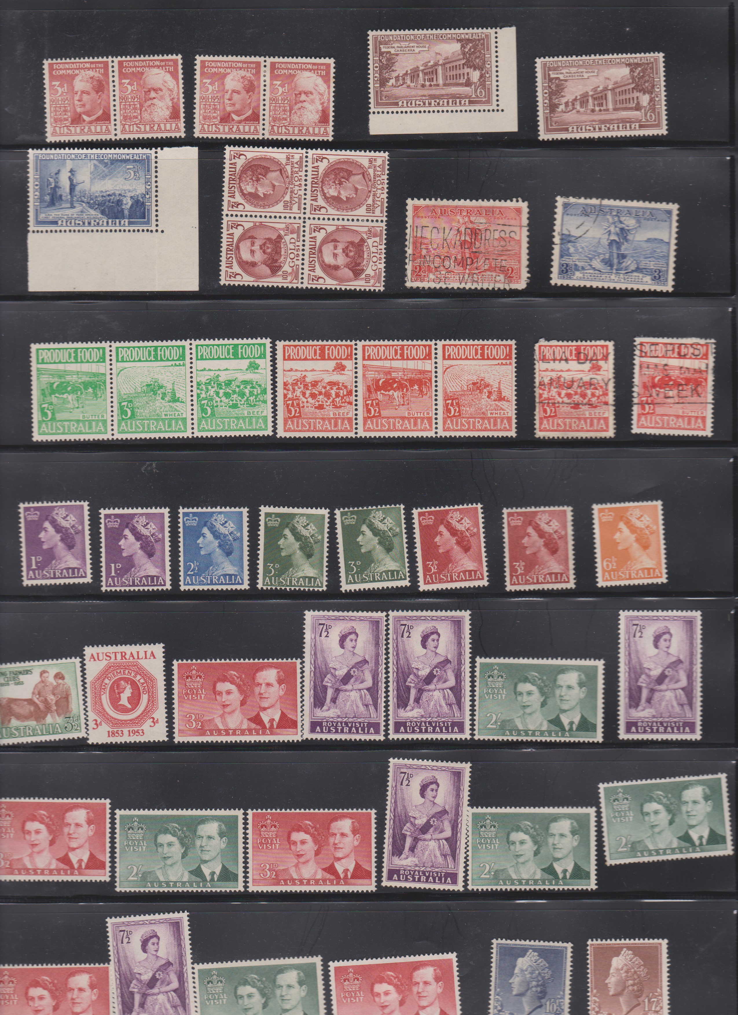 Australia 1929-1977 collection of u/m, m/m and used on five pages. Some duplication. Cat £120+ - Image 2 of 2