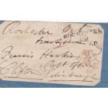 Great Britain 1819 Postal History - folded letter front posted to Edinburgh headed Rochester Oct