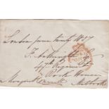 Great Britain 1837 Postal History - folded letter front headed London 20.6.1837 to a member of