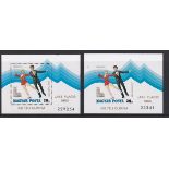 Hungary 1979 Air - Winter Olympics Lake Placid S.G. MS3286 u/m perf and imperf miniature sheets,