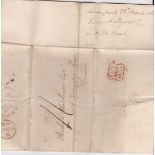 Lanc 1838 - Liverpool to London 24 MR 1838, in red L459, 20x17, 2AN2, MR24 1838, L14, (23mm.)