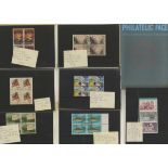 European Postal Service-Philatelic face pack 1982-84-country packs-2x French packs blocks of (4) 1st