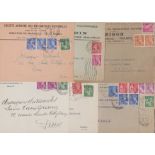 France 1940-Group of (14) package pieces from commercial forms most within Paris carried by the