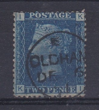 Great Britain 1858-76-2d blue-SG46-plate 13-very fine - Oldham cds