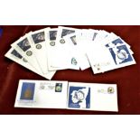 India 1991-98 group of (18) unaddressed Rotary international Conference envelopes with duplication