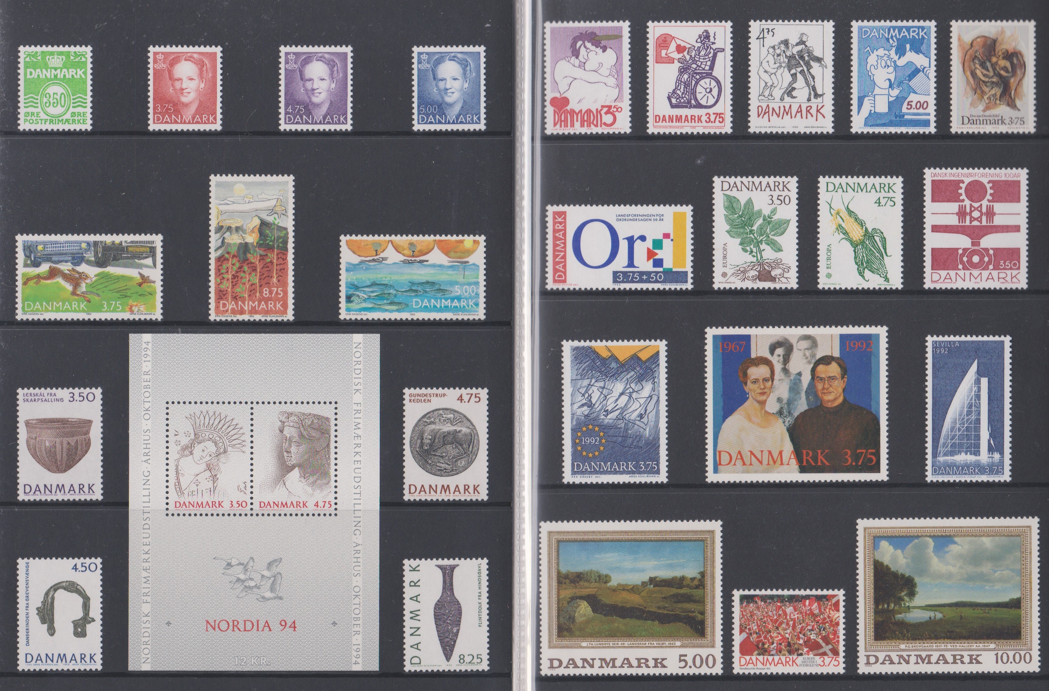 Denmark 1992 Post office mint year pack