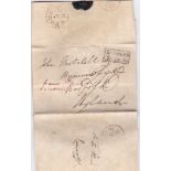 Norfolk 1820 EL - Gottingen to Wymondham with rectangular boxed Gottingen 28tyh Feb; on reverse