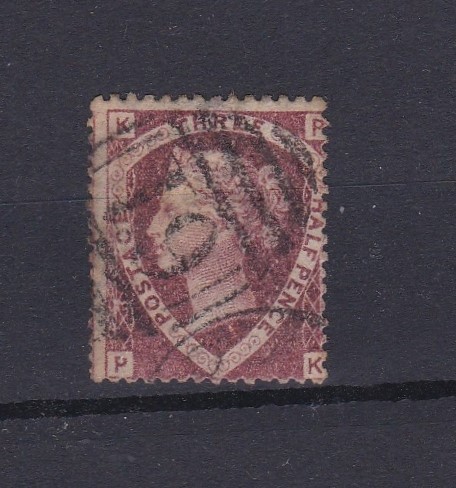 Great Britain 1870-SG51 used 1.1/2d lake red plate 3-cat value £75