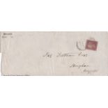 Great Britain 1856-Norwich Union Insurance envelope posted to Hingham cancelled 18.6.1856 Wells,