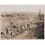 British WWI Press Photograph C.107. "Australians off to the trenches." Stamps on the back read "