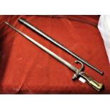 French Model 1874 Epee Gras bayonet, marked ‘Mre d’Armes de Gulle Decembre 1879', the scabbard and