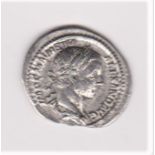 Roman - Severus Alexander A.D. 222-235 Plated denarius rev: Alexander in military attire standing