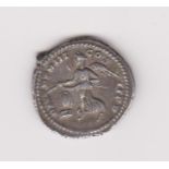 Roman - Caracall A.D. 198-217 Silver denarius rev: SECURITAS PERPETVA - Minerva standing left