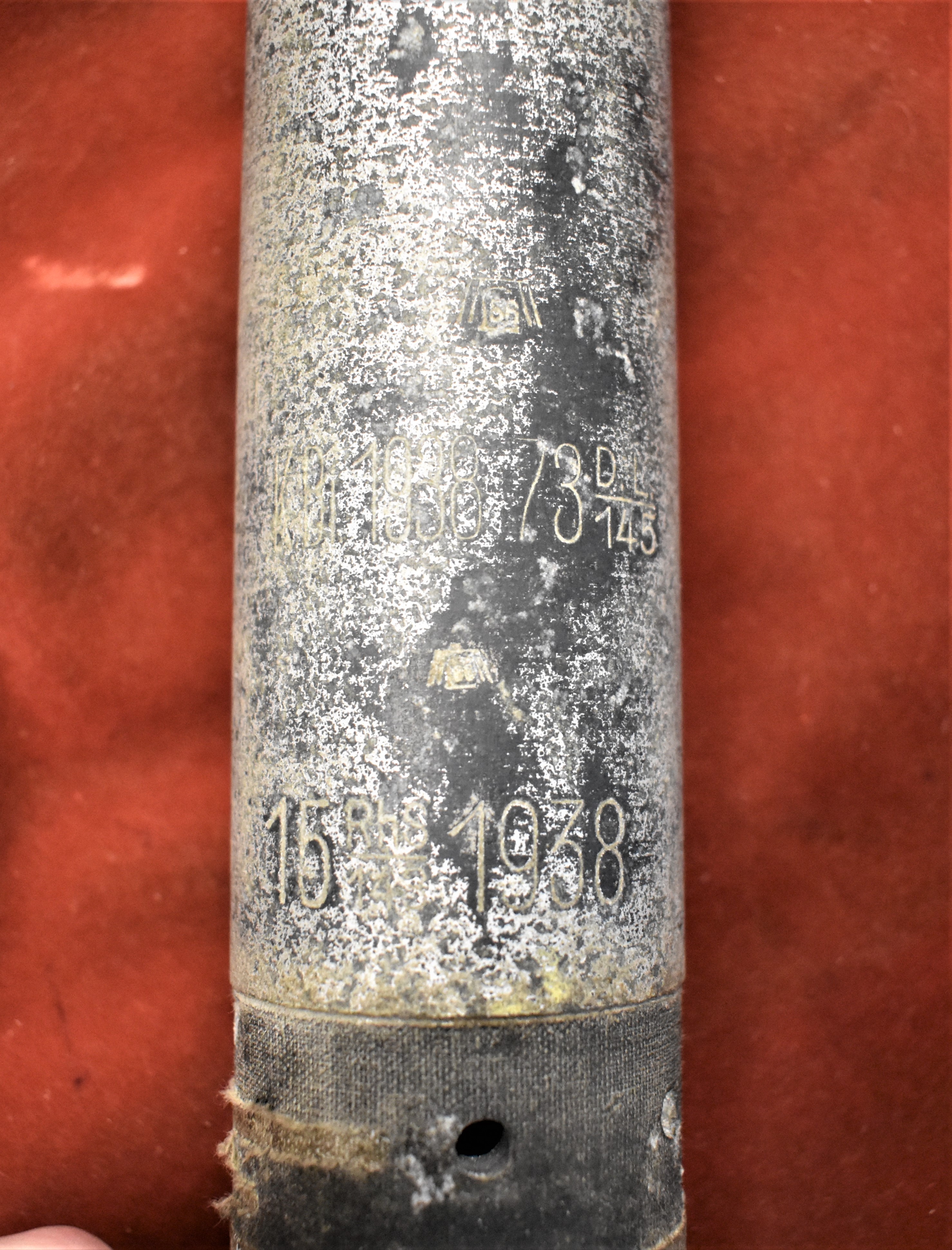 German WWII Elektronbrandebombe B-1E 1 kg Incendiary Bomb, excellent markings dated 1938, markings - Image 3 of 3