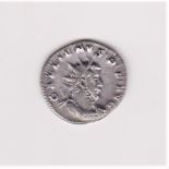 Roman - Galllienus A.D. 253-268 Silver washed Antoninianus, rev: VIRTUS AVG Gallienus in military