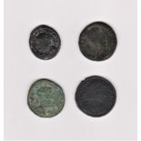 Roman - A small group of (4) bronzes Constantius II, rev: soldier spearing fallen horseman,