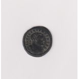 Roman - Severus II A.D. 306-307 Billon Follis, Rev: GENIO POPULI ROMANI, Genius standing left SF