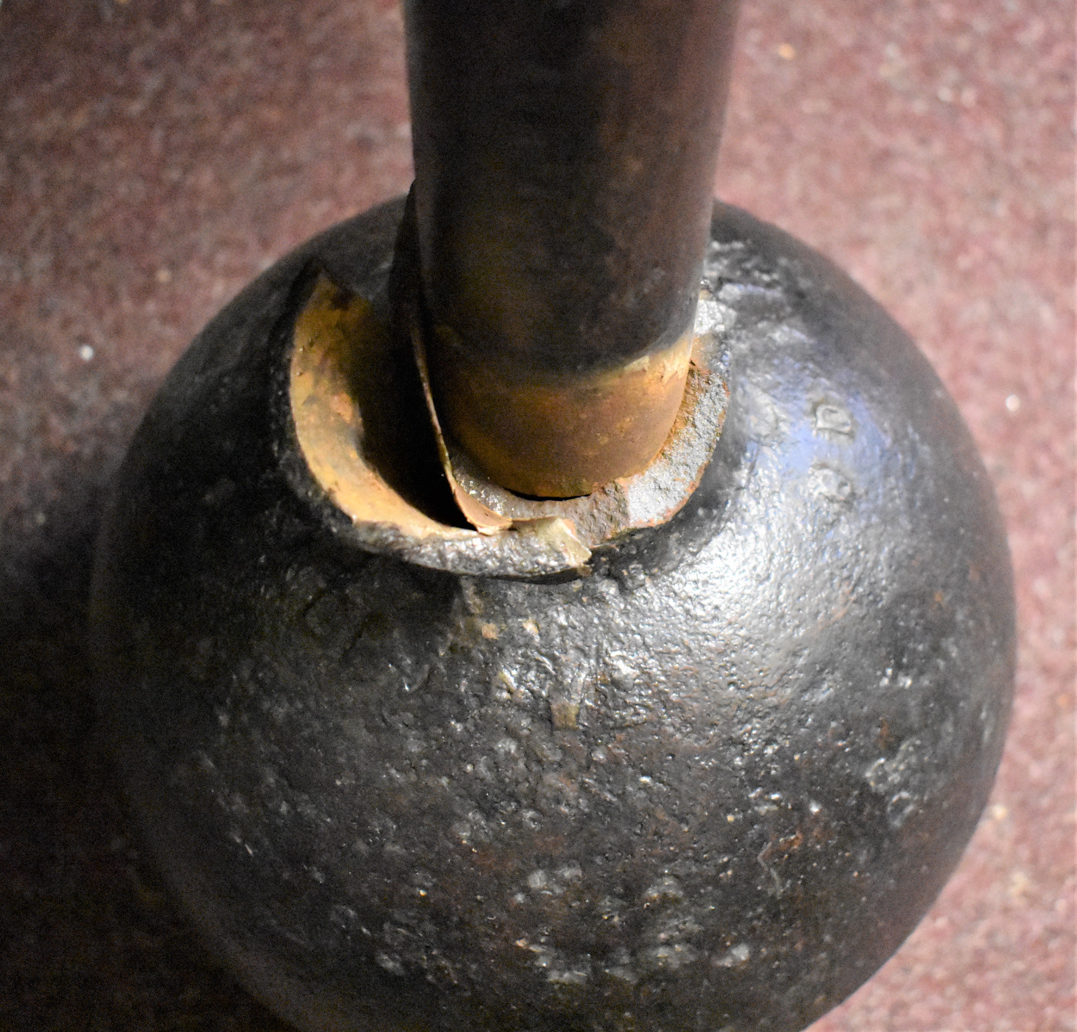 British WWI Inert 2-Inch medium trench mortar 'Plum Duff' round, also known as the 'Toffee Apple' or - Image 3 of 3