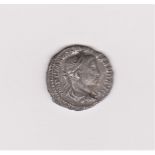 Roman - Elagabalus A.D. 218-222 Roman silver Denarius, reverse: PM TR P COS PP, Pax standing. VF