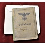 German WWII Heer Soldbuch (Paybook) for a member of the Res.Flak-Abt. 297 and later Fest, Pack Kp