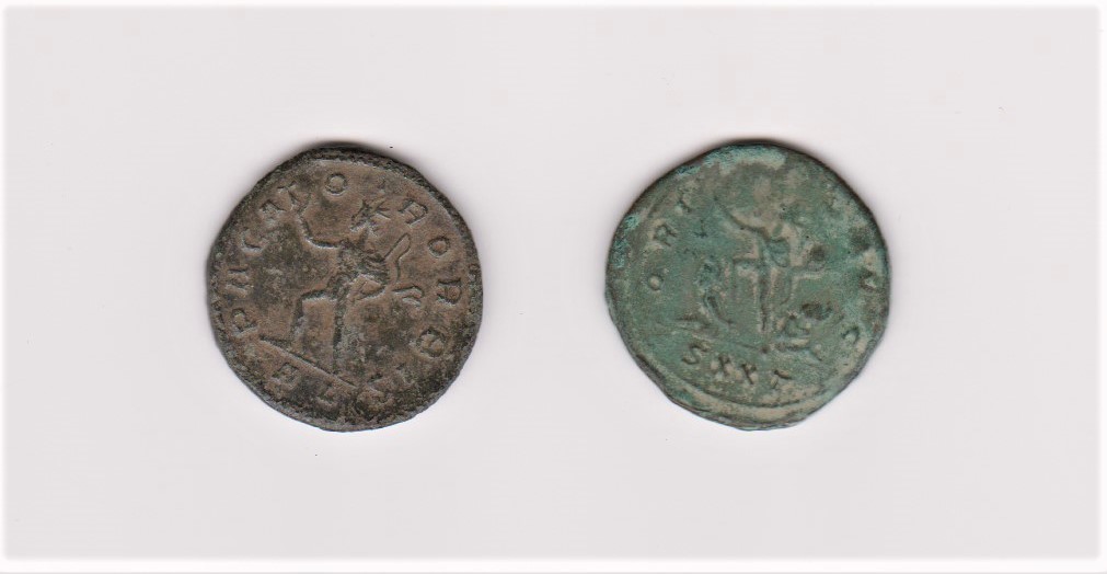 Roman - Aurelian A.D. 270-275 Billon Antoninianus reverse: PACATOR ORBIS Sol advancing, AL in ex RCV - Image 2 of 2