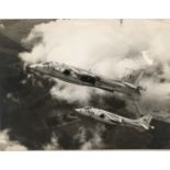 British (8" x 10") black and white images of 2x Hawkes Siddeley Kestrel aircraft No's 5 and 9