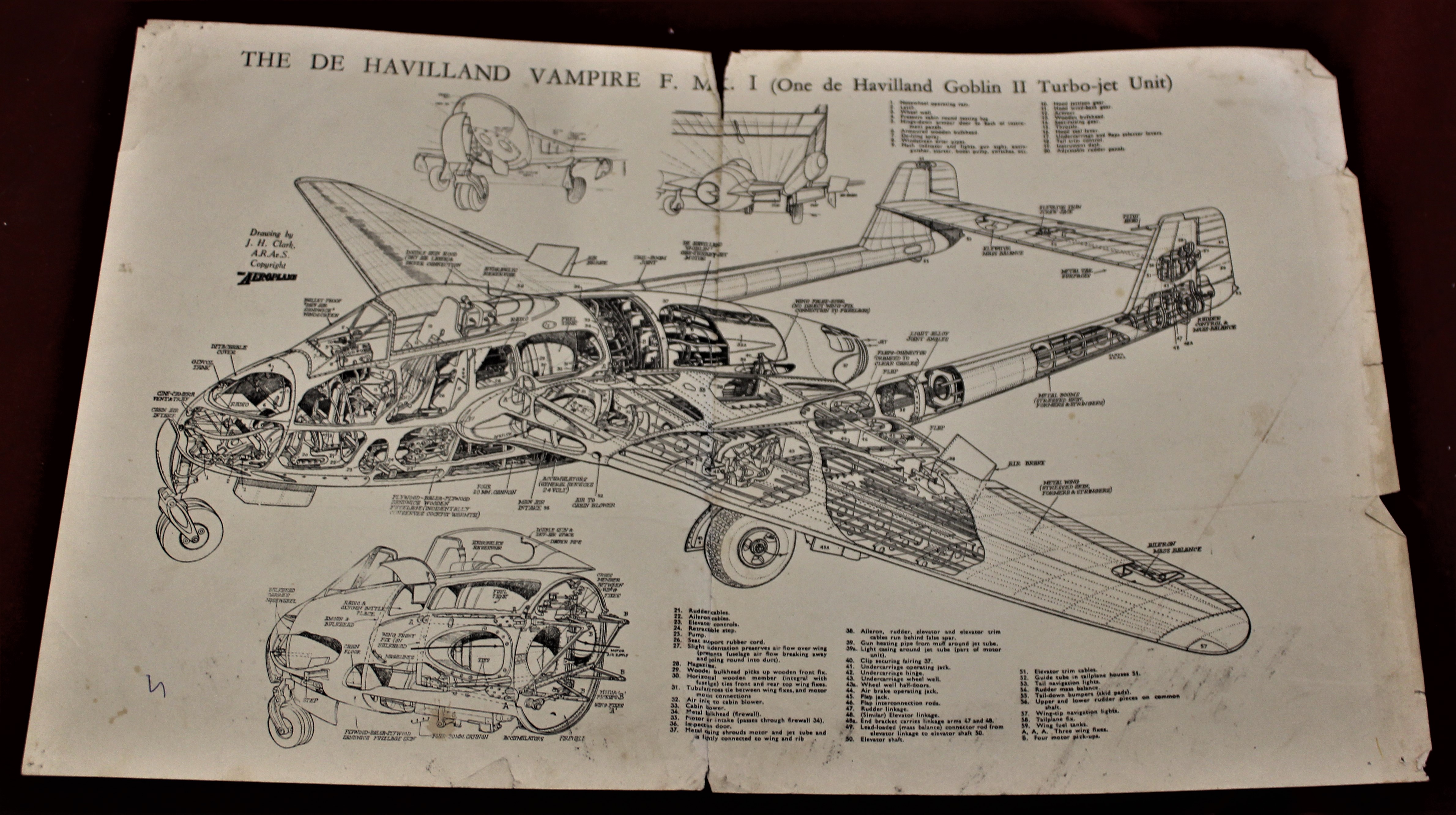 British 1946- dated D De Havilland - photograph of Vampire F.1-TG/386 Inflight (7x9)-plus tatty - Image 4 of 4