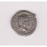 Roman - Septimius Severus A.D. 193-217 Silver denarius rev: Victory hovering left with both over