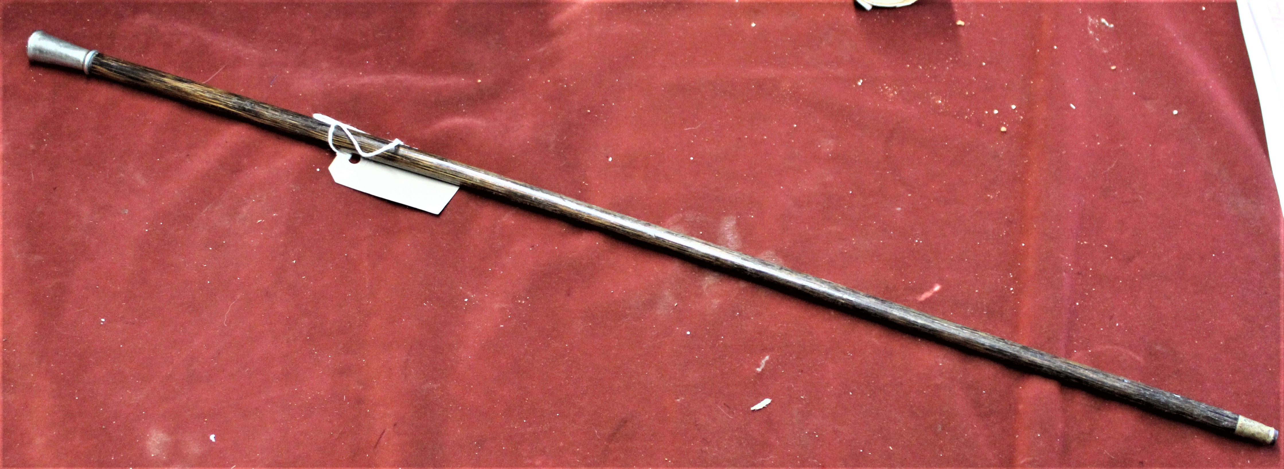 2nd Regiment Queen's Own Rifles of Canada WWI/II Swagger stick, white-metal top with brass and steel - Image 2 of 2