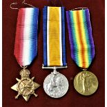 British WWI Trio to SS.112953 R. Jones. Leading Stoker Royal Navy including 1914-15 Star, British