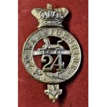 British 2nd Warwickshire 24th Regiment of Foot Other Ranks Glengarry Badge (brass and two lugs)
