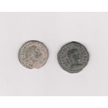 Roman - Diocletian A.D. 284-305 Billion Follis of Diocletian x2 rev: Moneta and GENIO POPULI ROMANI.