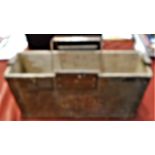 British Korean War 303 Ball Ammunition Carry box, stamped '288 Cart 303 Ball, MK7 CTN, I.S.A & A, CB