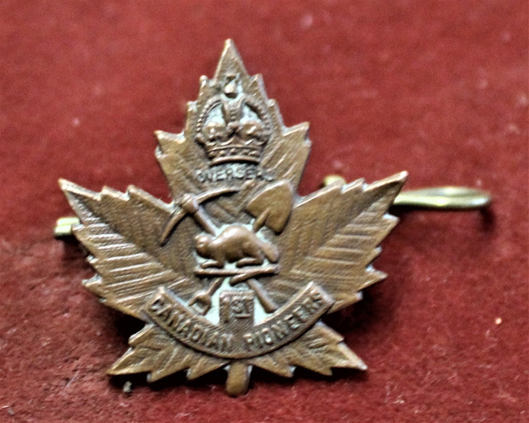 Canadian Army WW1 1st Canadian Pioneers Battalion Labour Corps CEF Cap Badge