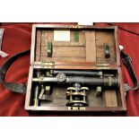 British WWI Surveyor's Level Theodolite, made by F.B. Dancer of Manchester and in excellent